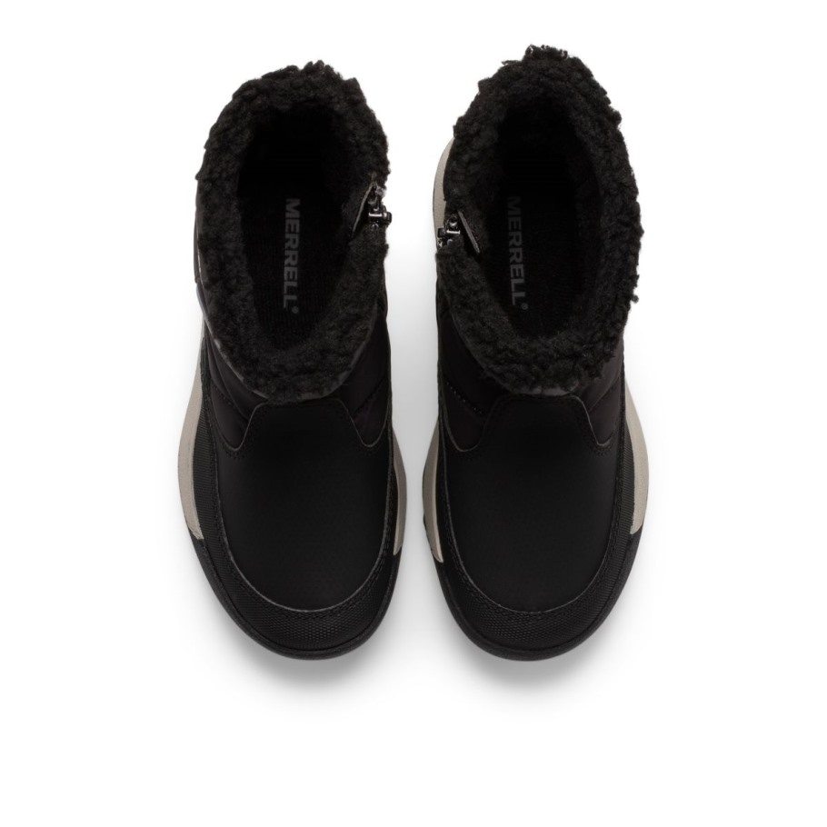 Big Kid's Alpine Puffer Waterproof Boot Merrell Black Grey