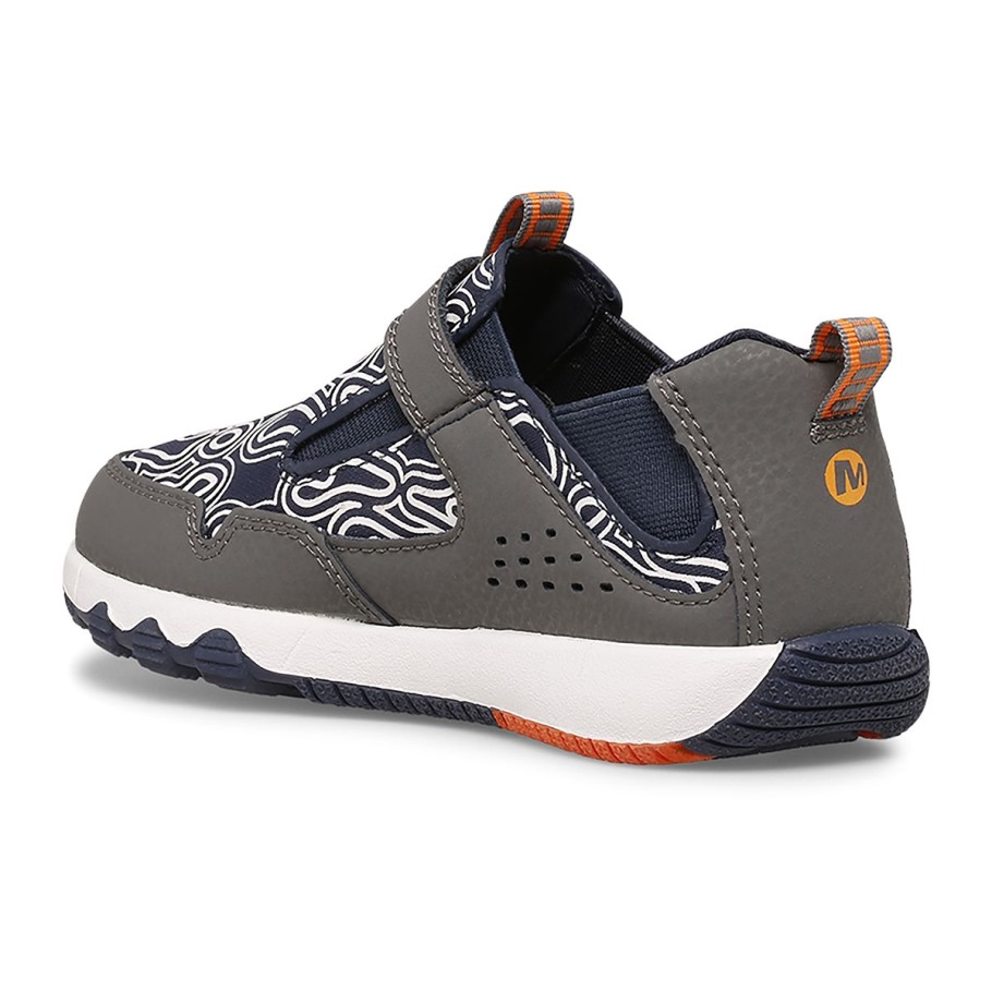 Big Kid's Free Roam Chroma Moc Grey Navy Merrell