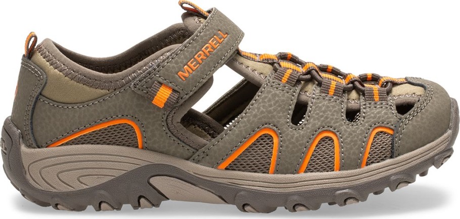 Big Kid's Hydro H2O Hiker Sandal Merrell Gunsmoke Orange