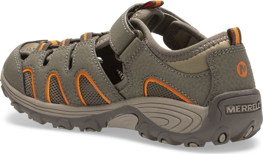 Big Kid's Hydro H2O Hiker Sandal Merrell Gunsmoke Orange