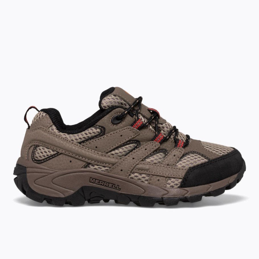 Big Kid's Moab 2 Low Lace Shoe Merrell Bark Brown