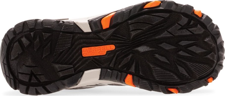 Big Kid's Moab FST Low Waterproof Shoes Merrell Navy Grey Orange