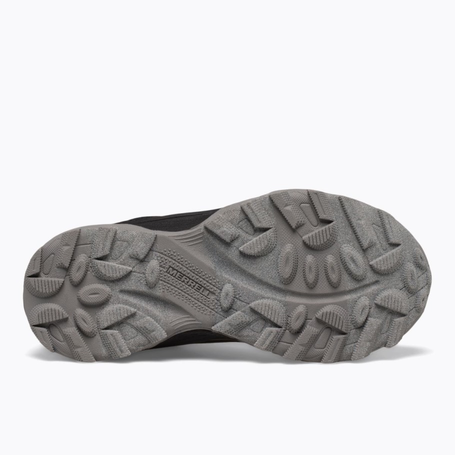 Big Kid's Moab Speed Low Waterproof Grey Black Red Merrell