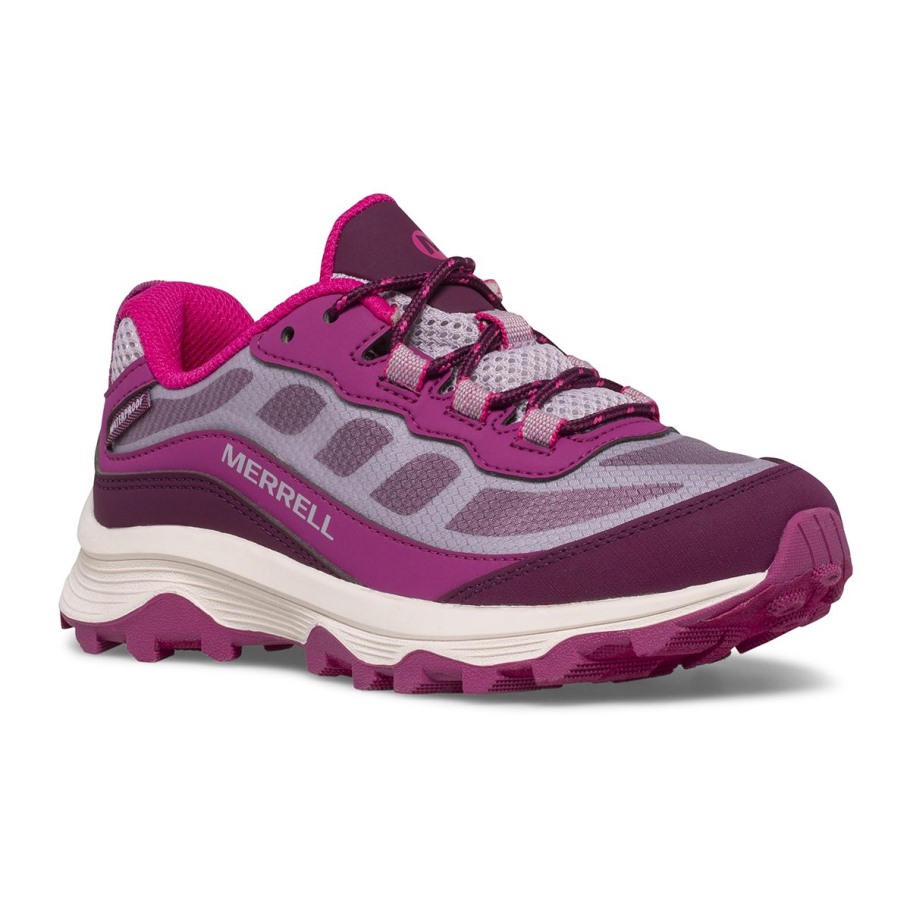 Big Kid's Moab Speed Low Waterproof Merrell Grey Berry