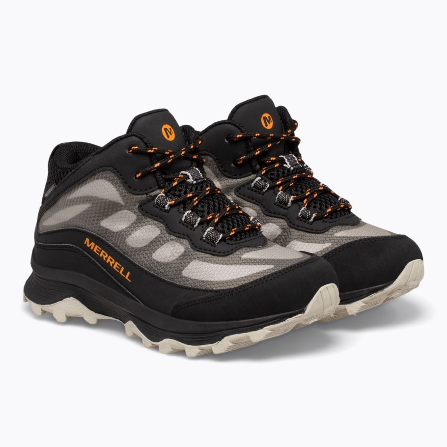 Big Kid's Moab Speed Mid Waterproof Merrell Black