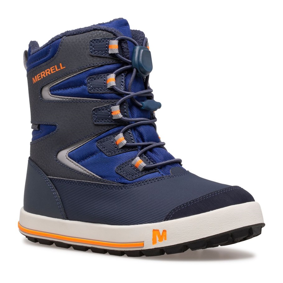 Big Kid's Snow Bank 3.0 Boot Navy Cobalt Orange Merrell