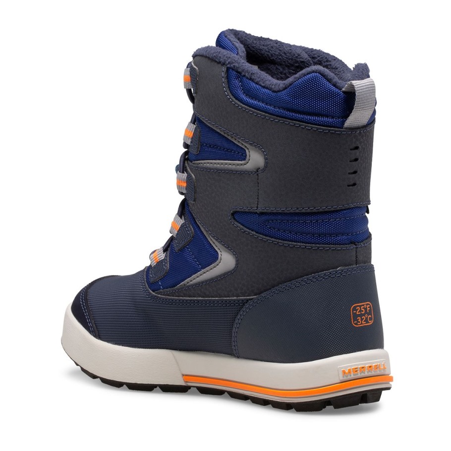 Big Kid's Snow Bank 3.0 Boot Navy Cobalt Orange Merrell
