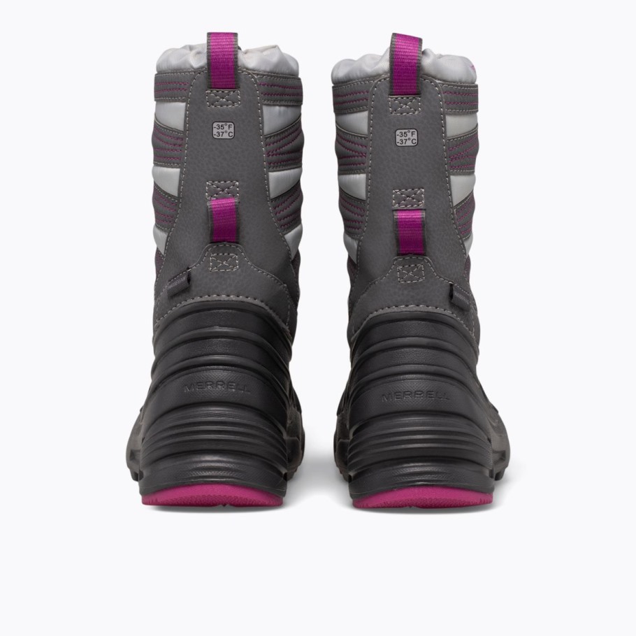 Big Kid's Snow Quest Lite 3.0 Waterproof Merrell Grey Berry