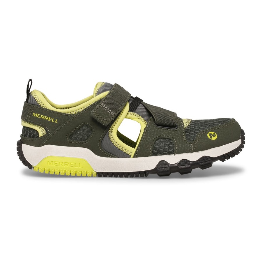 Little Kid's Hydro Free Roam Monarch Sandal Olive Lime Merrell