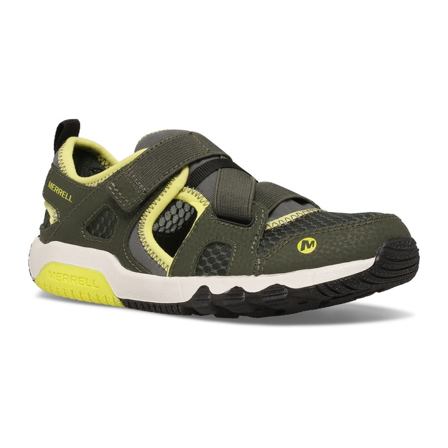 Little Kid's Hydro Free Roam Monarch Sandal Olive Lime Merrell