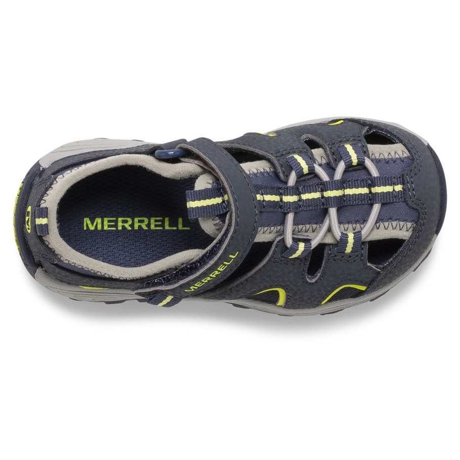 Little Kid's Hydro H2O Hiker Jr Sandal Navy Lime Merrell