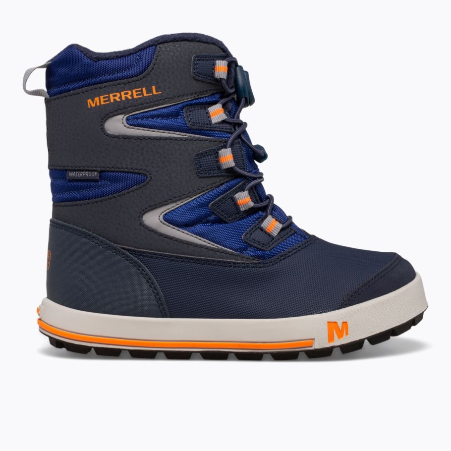 Little Kid's Snow Bank 3.0 Boot Navy Cobalt Orange Merrell
