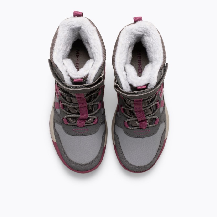 Little Kid's Snow Crush 2.0 Waterproof Boot Grey Berry Merrell