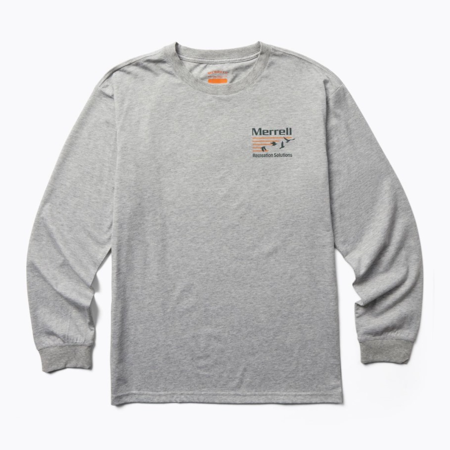 Men's Great Outdoors Long Sleeve Tee Grey Heather Merrell