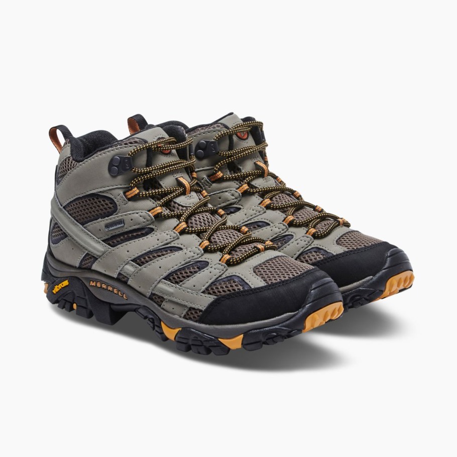 Men's Moab 2 Mid GORE -TEX Wide Width Merrell Walnut