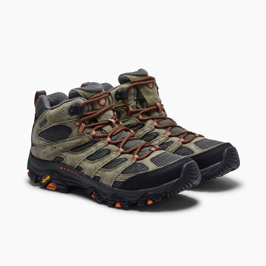 Men's Moab 3 Mid Waterproof Olive Merrell