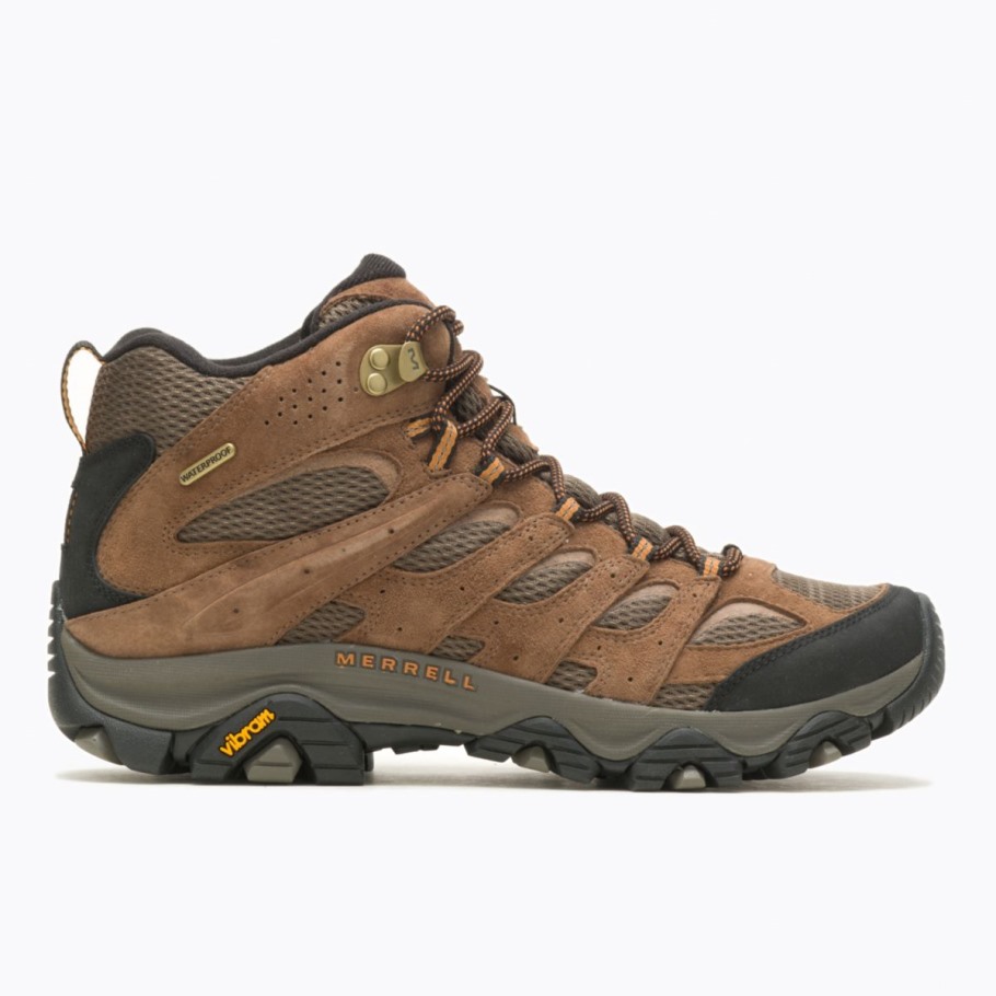 Men's Moab 3 Mid Waterproof Wide Width Merrell Earth
