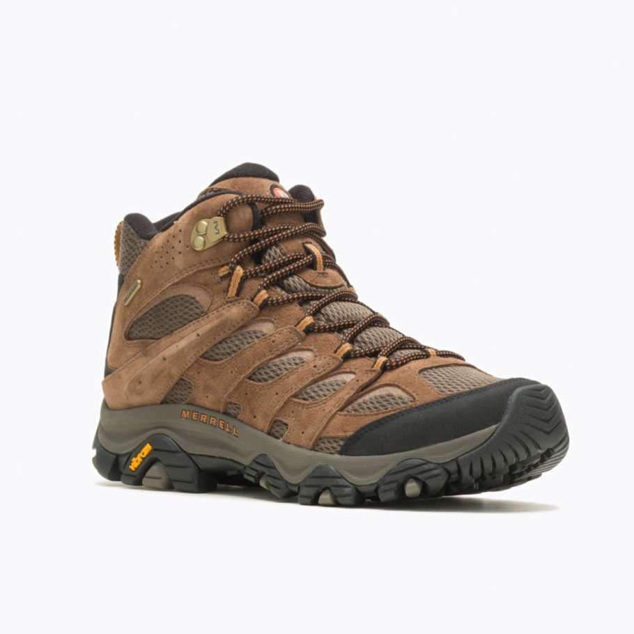 Men's Moab 3 Mid Waterproof Wide Width Merrell Earth