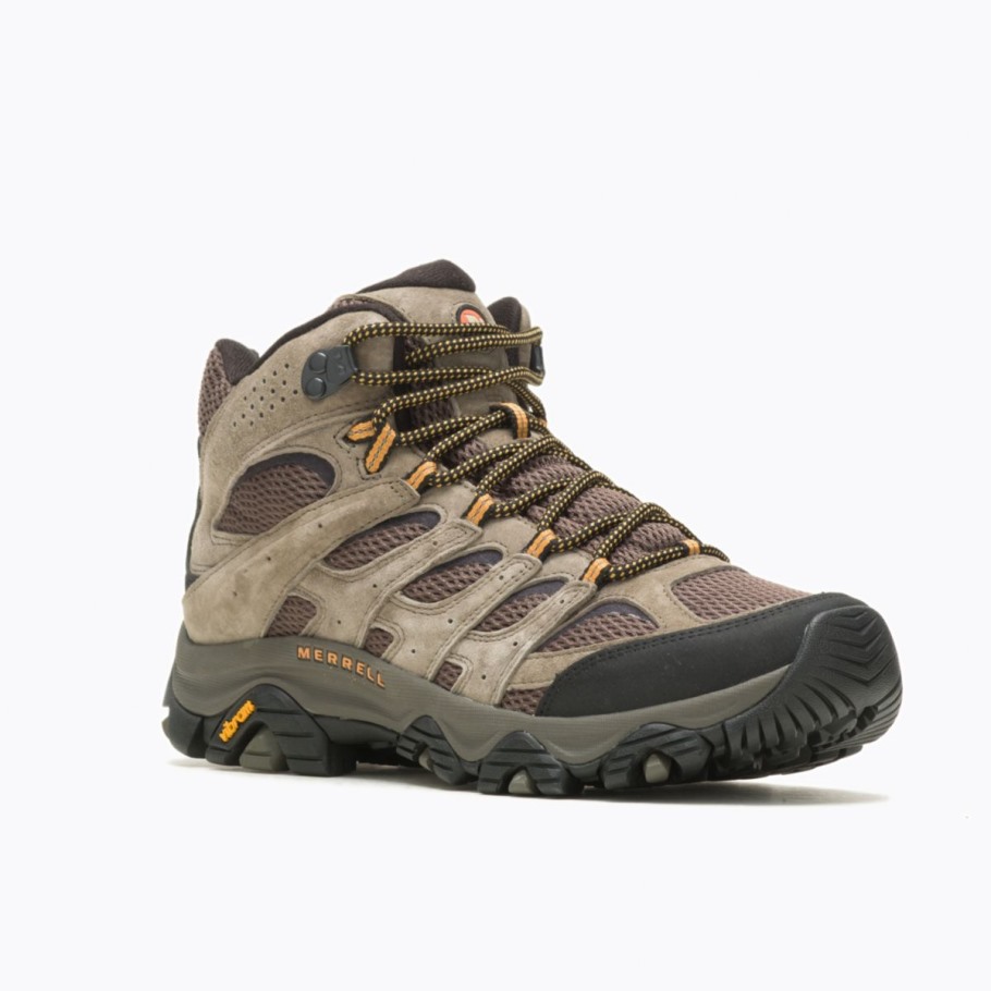 Men's Moab 3 Mid Wide Width Merrell Walnut