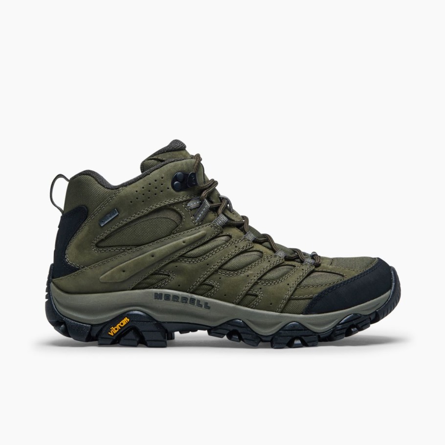 Men's Moab 3 Smooth Mid GORE-TEX Olive Merrell