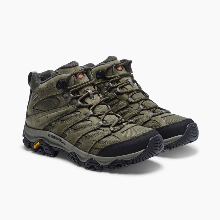 Men's Moab 3 Smooth Mid GORE-TEX Olive Merrell