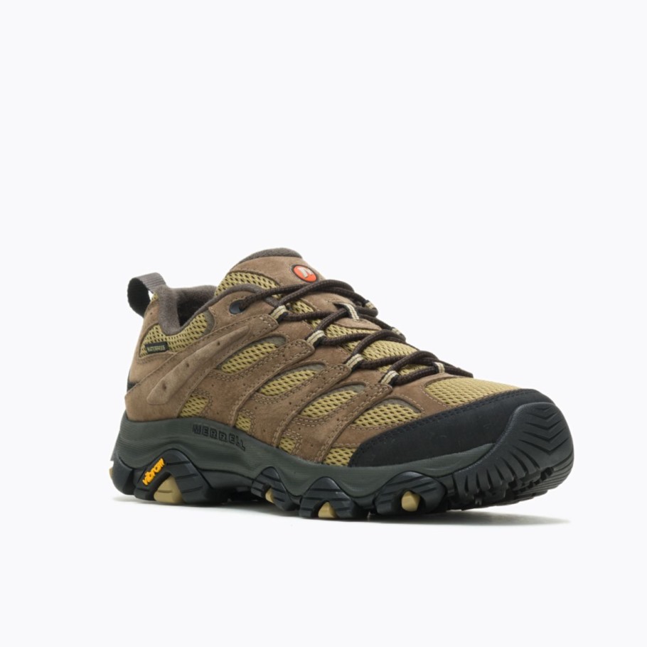 Men's Moab 3 Waterproof Wide Width Merrell Kangaroo Coyote