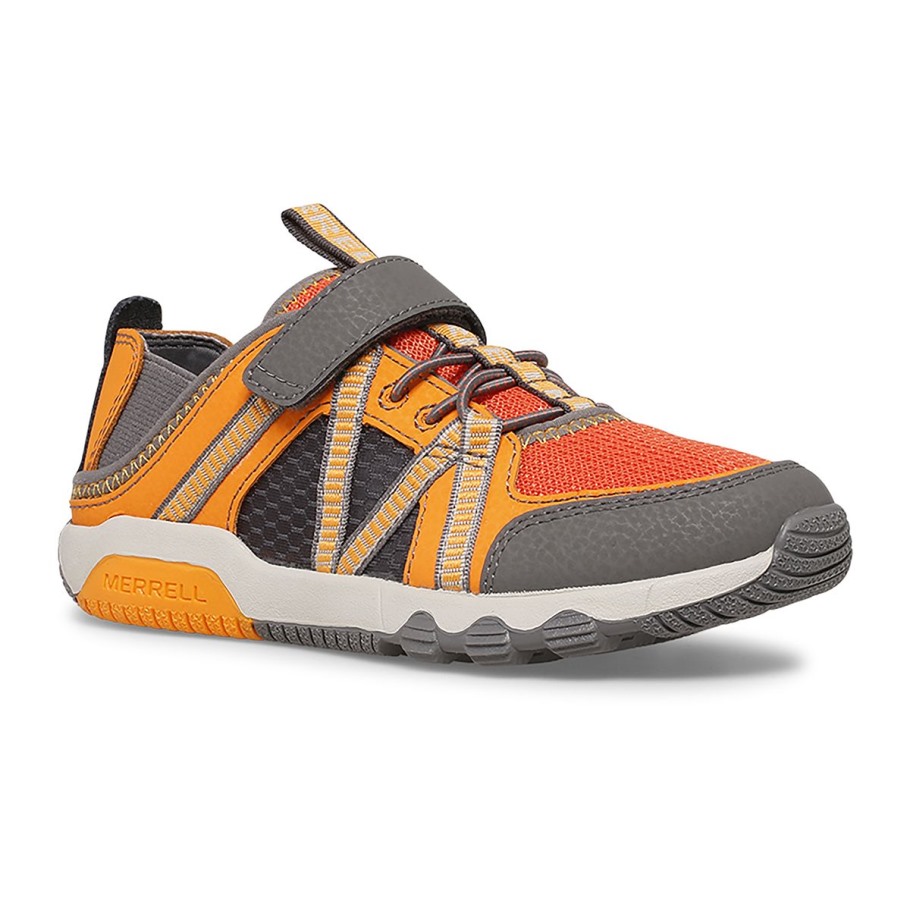 Merrell Big Kid's Hydro Free Roam Sandal Grey Orange