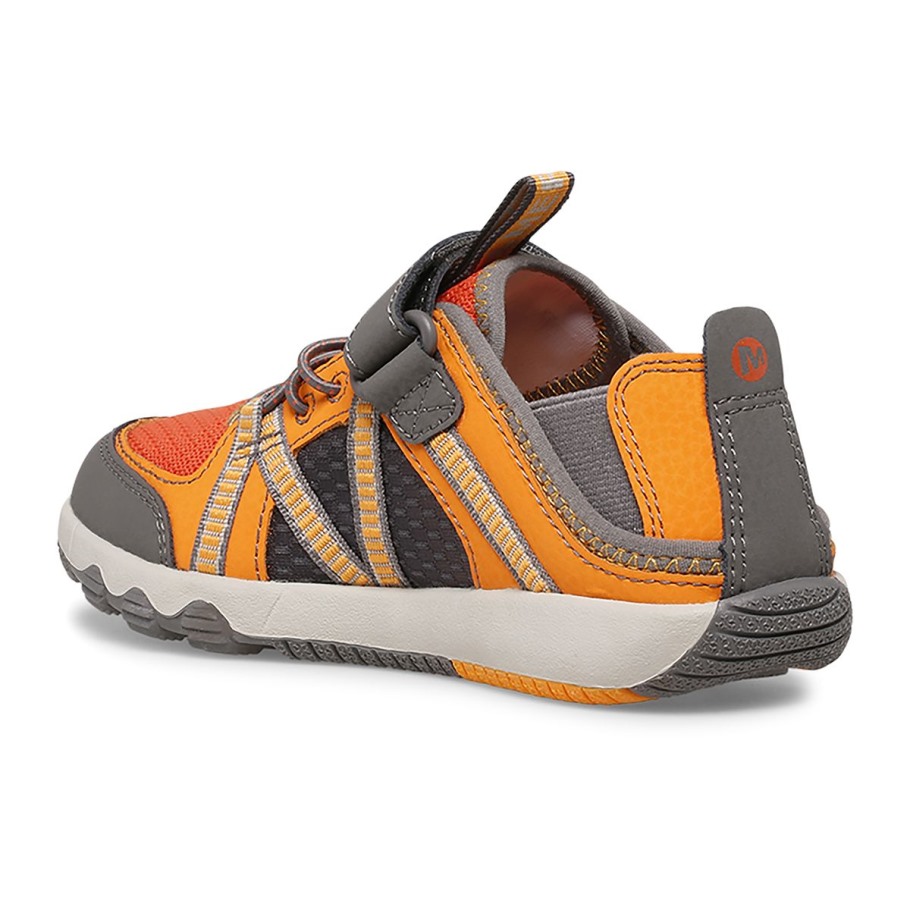 Merrell Big Kid's Hydro Free Roam Sandal Grey Orange