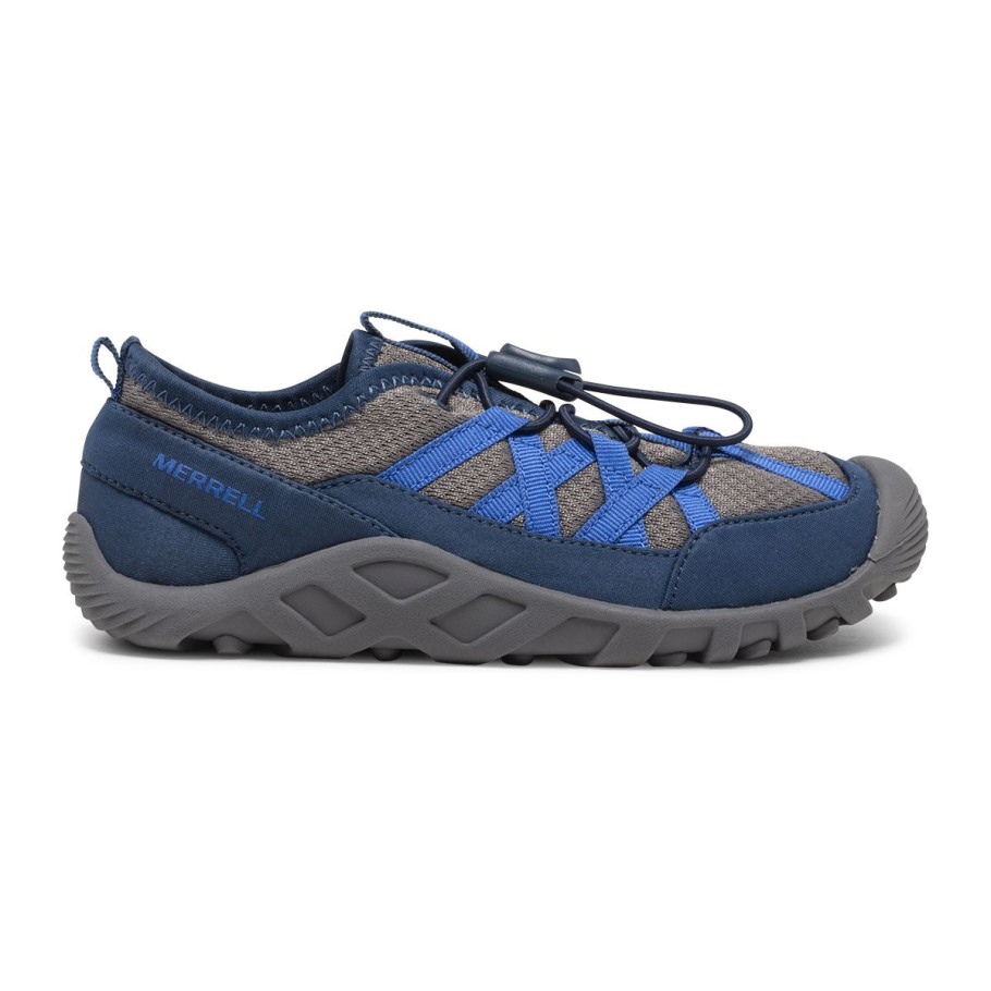 Merrell Big Kid's Hydro Lagoon Sandal Grey Navy