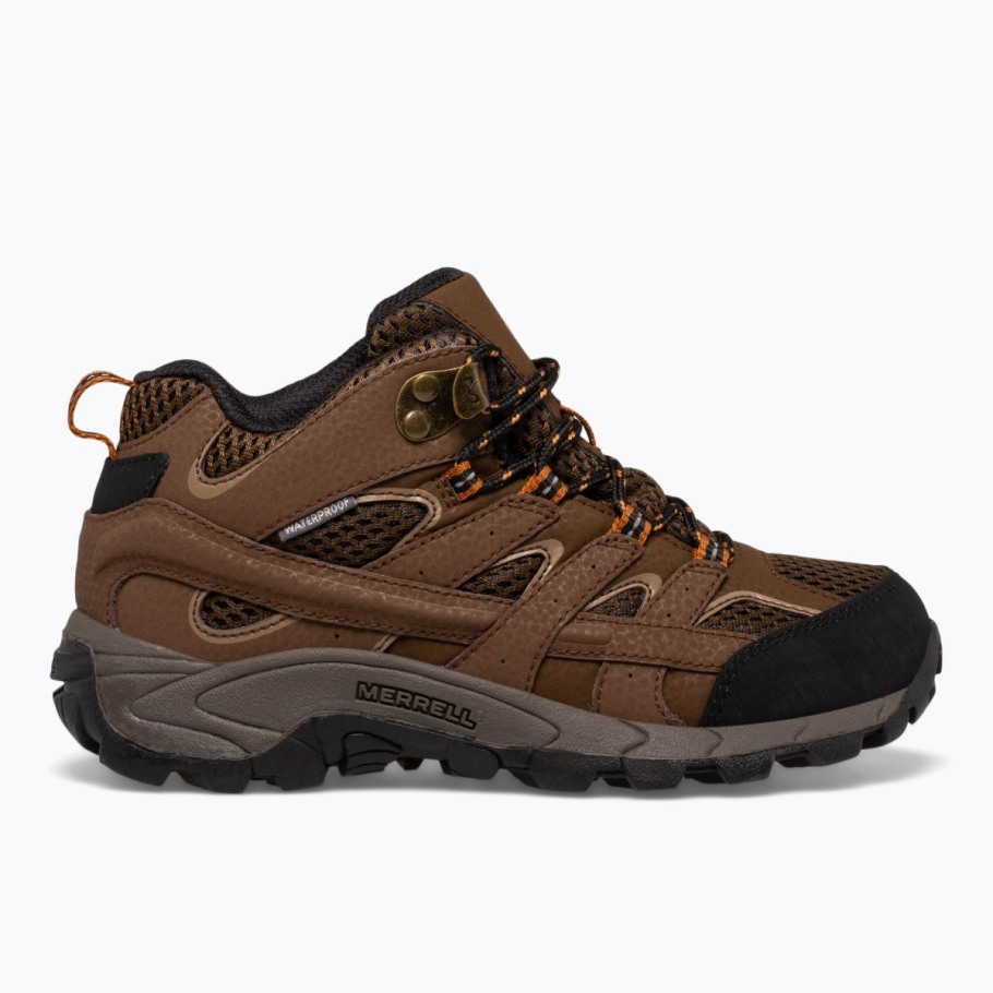 Merrell Big Kid's Moab 2 Mid Waterproof Boot Earth