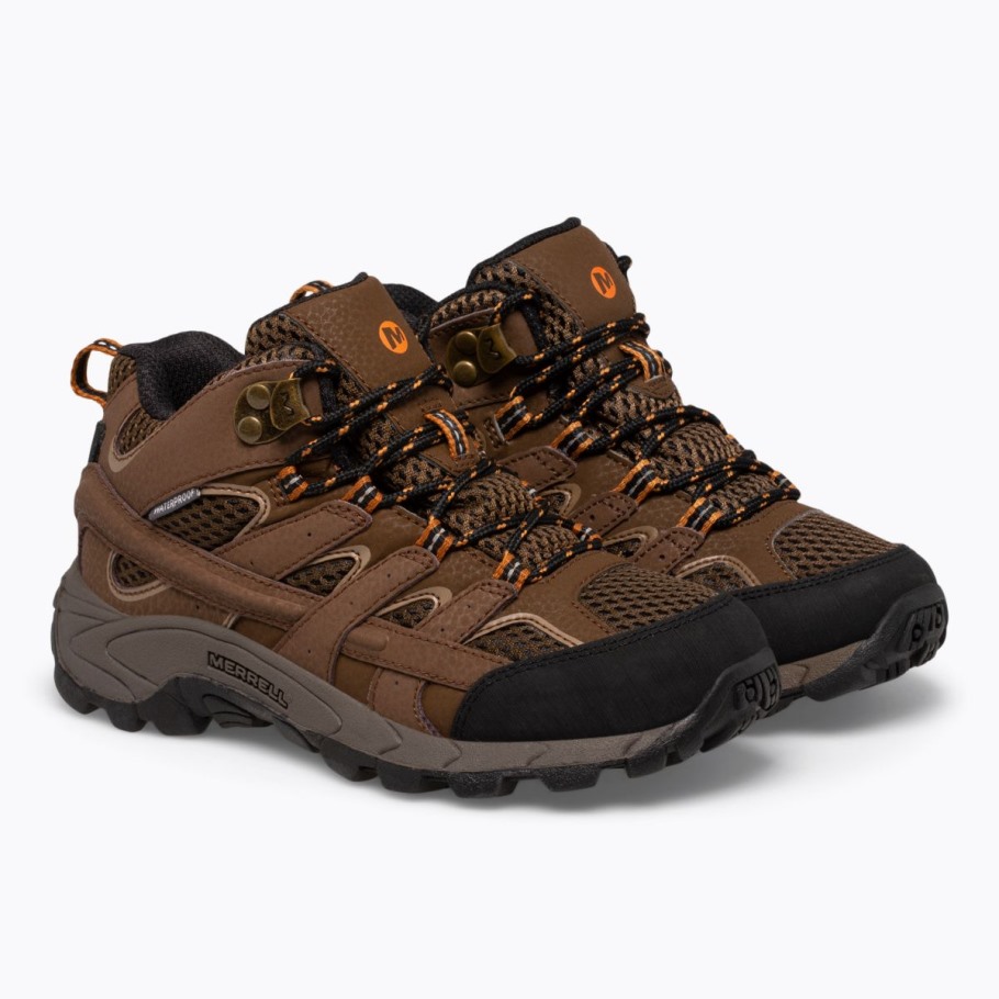 Merrell Big Kid's Moab 2 Mid Waterproof Boot Earth