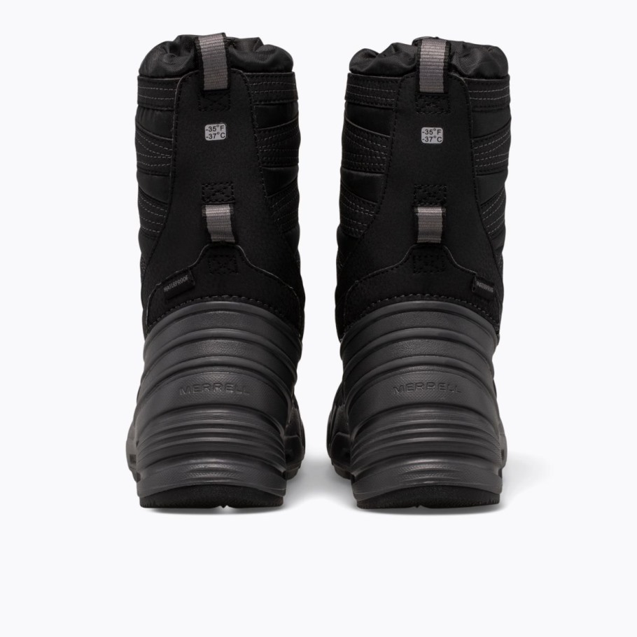 Merrell Big Kid's Snow Quest Lite 3.0 Waterproof Black Grey
