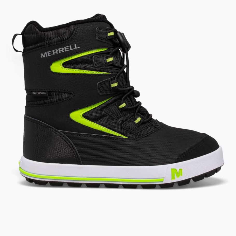 Merrell Black Grey Green Little Kid's Snow Bank 3.0 Boot