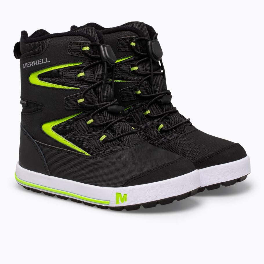 Merrell Black Grey Green Little Kid's Snow Bank 3.0 Boot