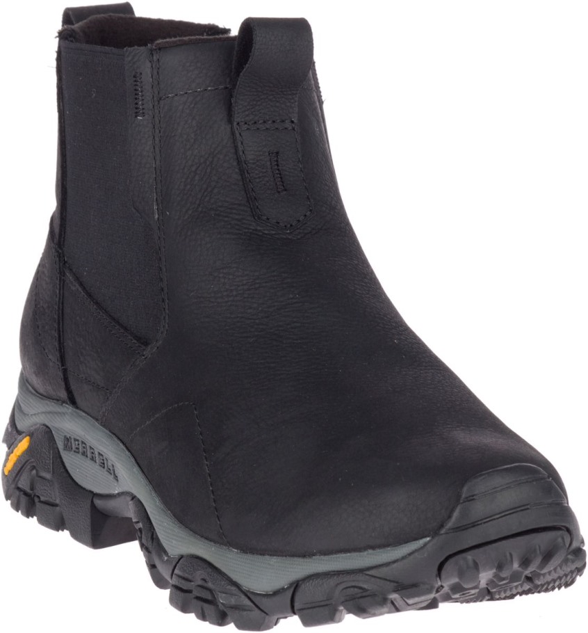 Merrell Black Men's Moab Adventure Chelsea Polar Waterproof Wide Width