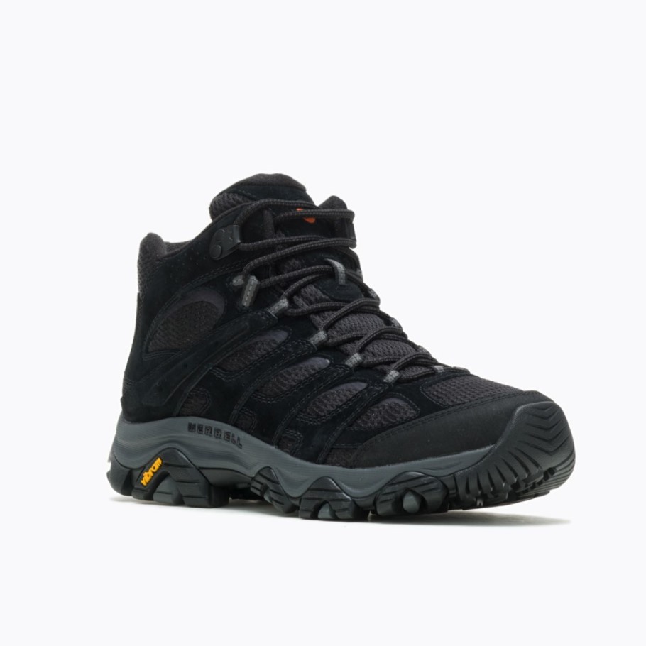 Merrell Black Night Men's Moab 3 Mid Wide Width