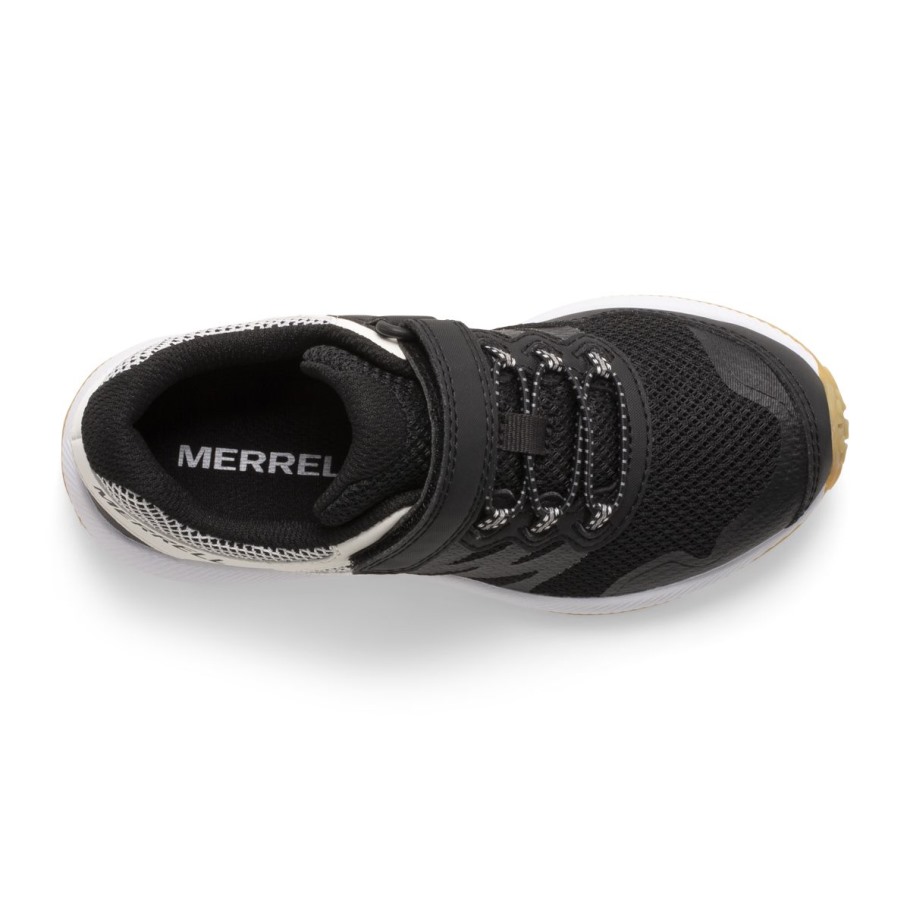 Merrell Black White Big Kid's Nova 2 Sneaker