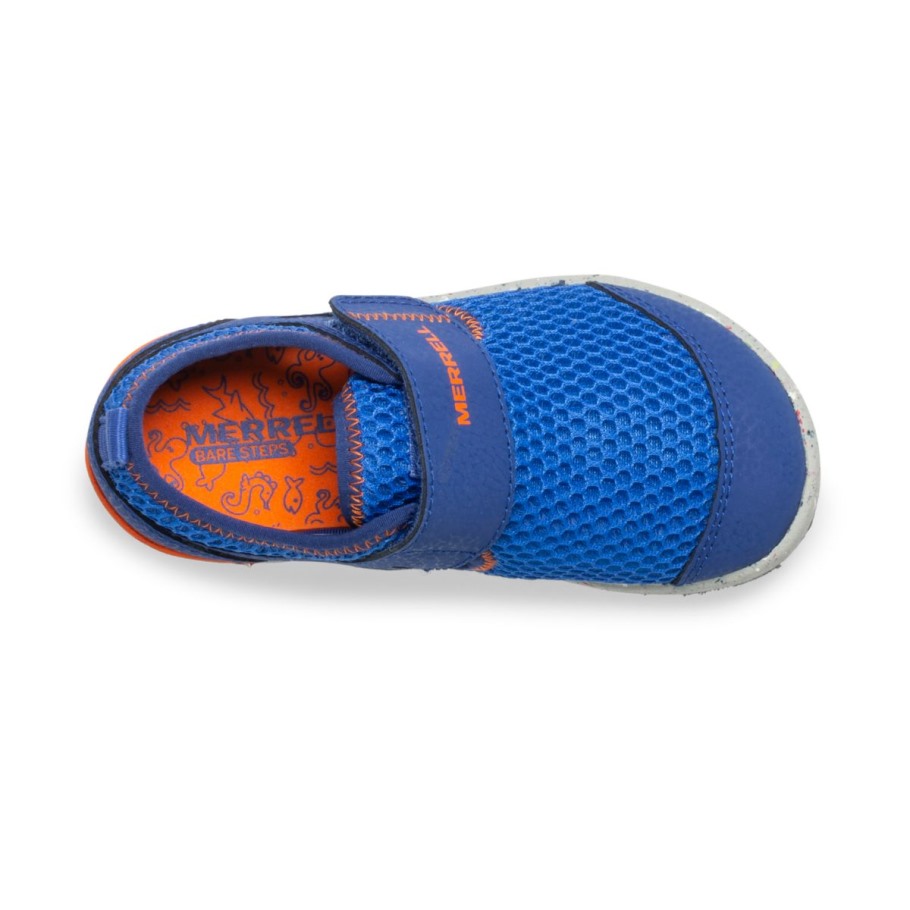 Merrell Blue Orange Little Kid's Bare Steps® H2O Sneaker