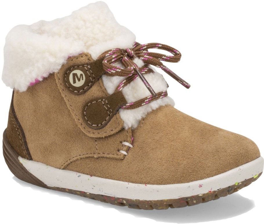 Merrell Chestnut Suede Little Kid's Bare Steps® Cocoa Jr. Boot