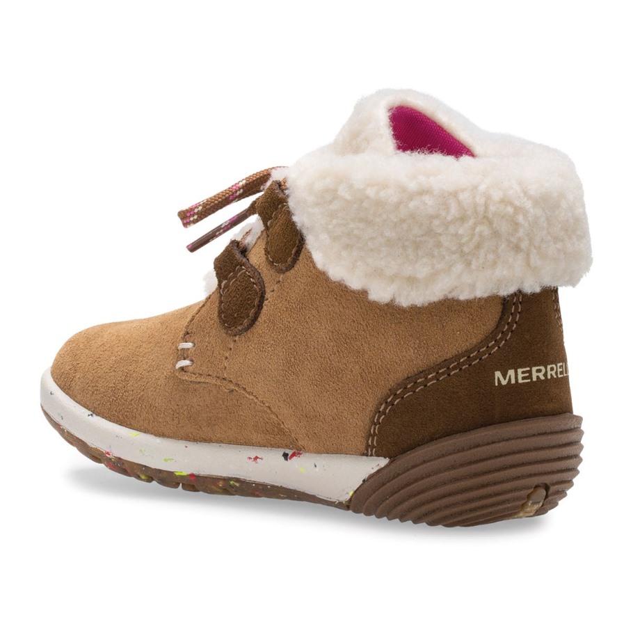 Merrell Chestnut Suede Little Kid's Bare Steps® Cocoa Jr. Boot