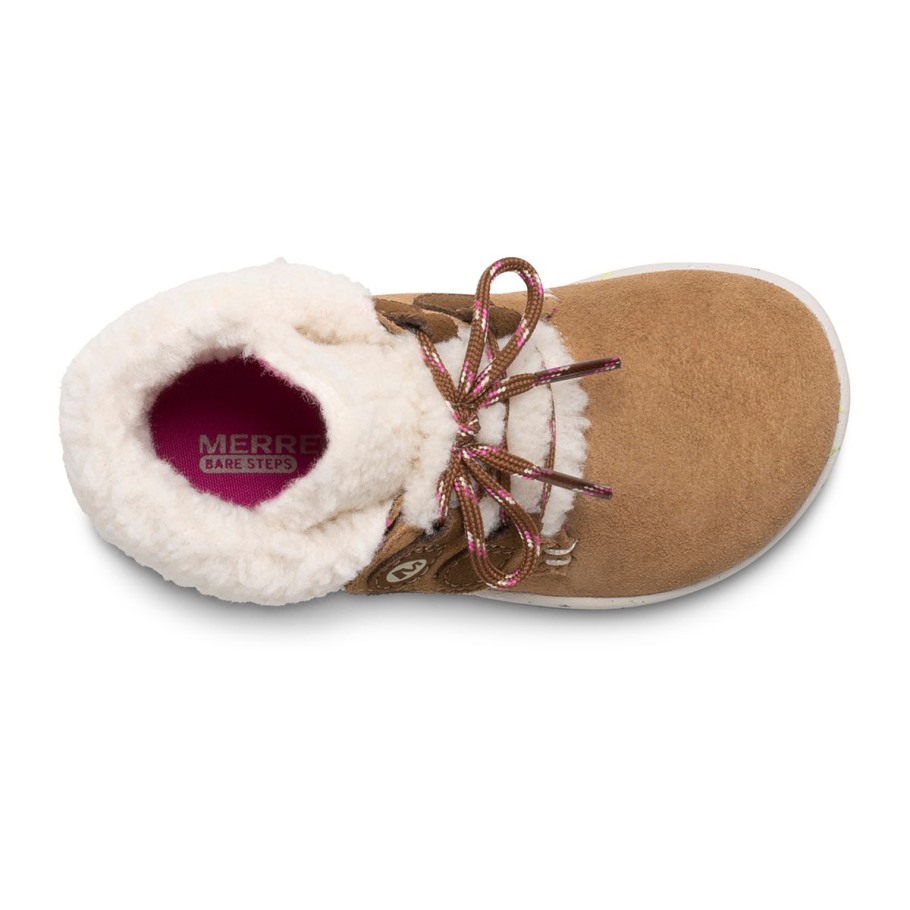 Merrell Chestnut Suede Little Kid's Bare Steps® Cocoa Jr. Boot