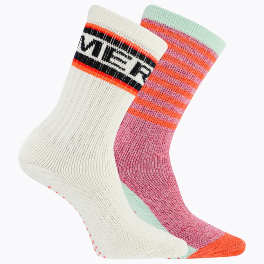 Merrell Coral Big Kid's Brushed Crew Sock 2-Pack