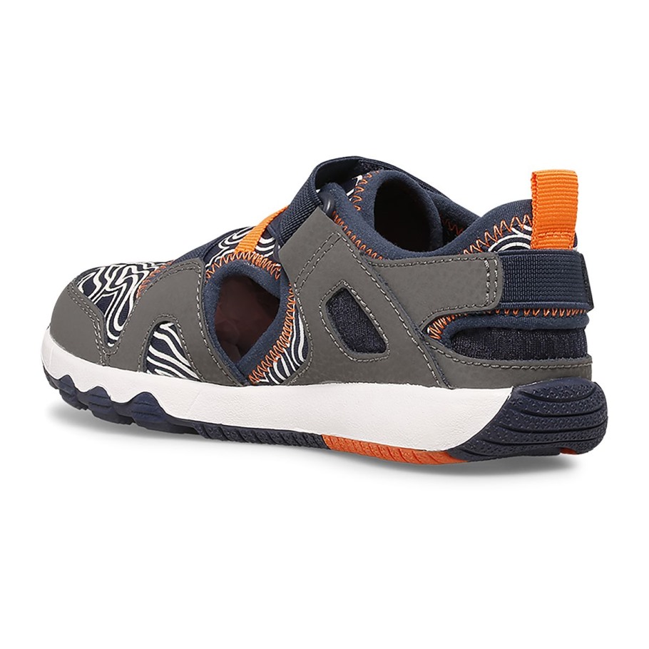 Merrell Grey Navy Little Kid's Hydro Free Roam Chroma Monarch Sandal