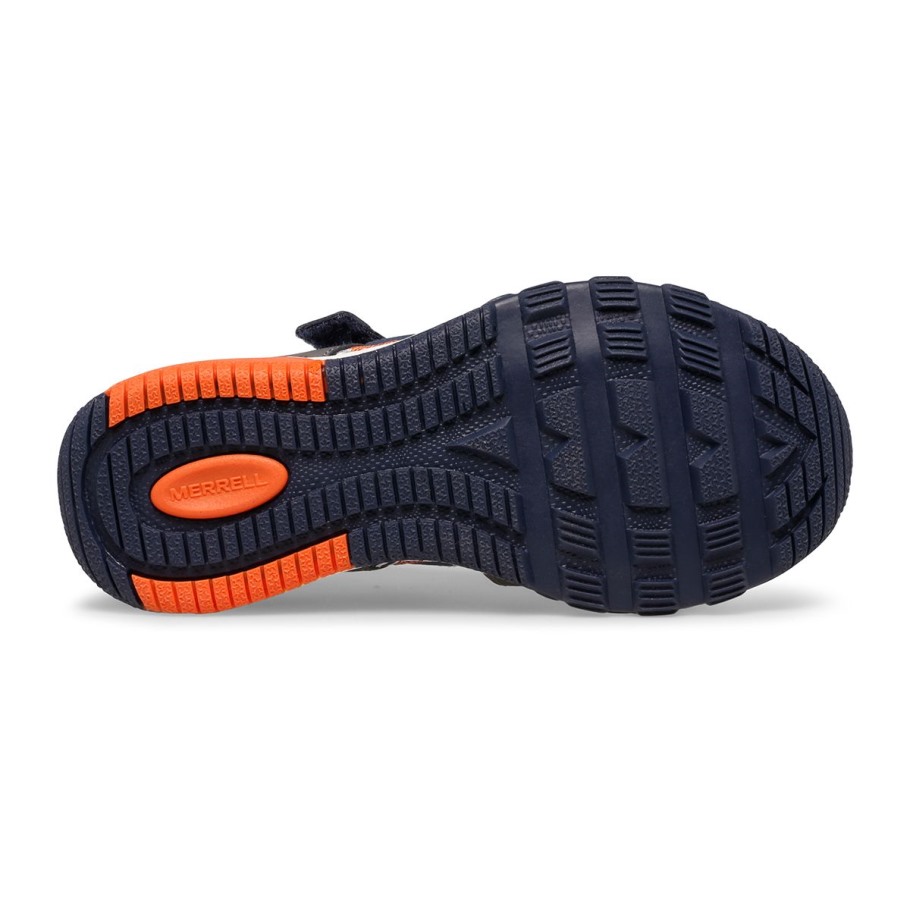 Merrell Grey Navy Little Kid's Hydro Free Roam Chroma Monarch Sandal