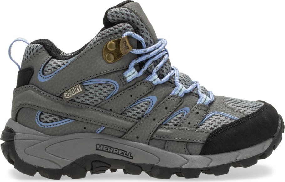 Merrell Grey Periwinkle Big Kid's Moab 2 Mid Waterproof Boot