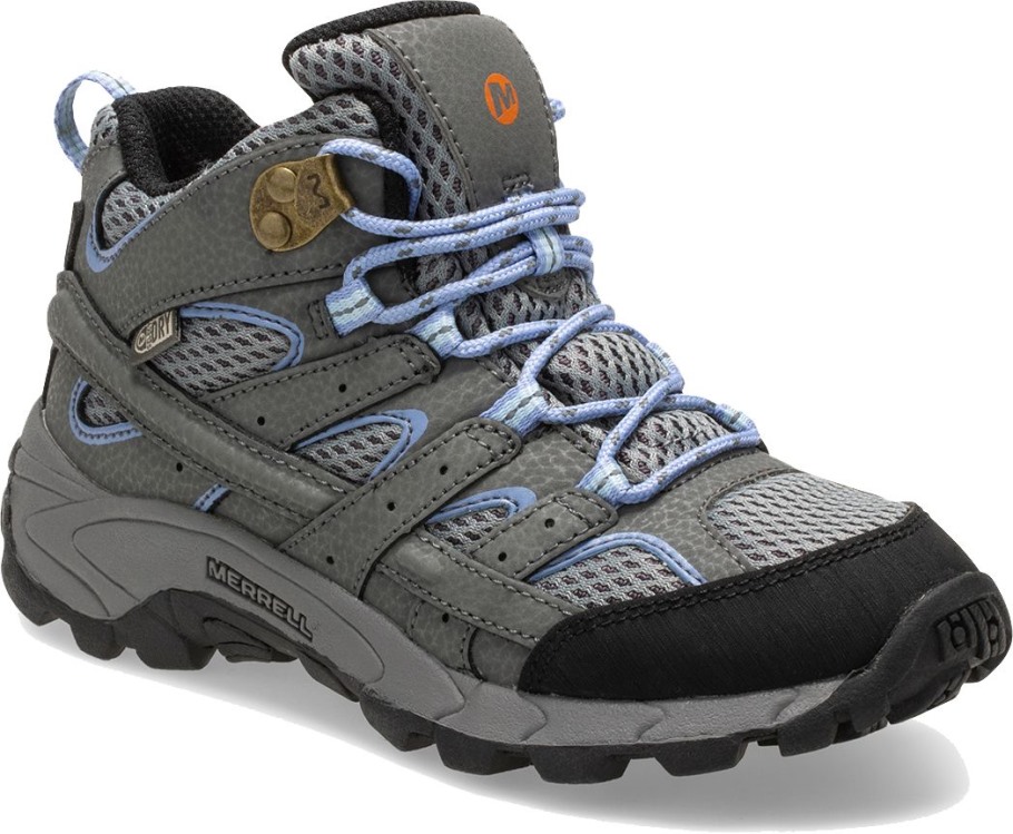 Merrell Grey Periwinkle Big Kid's Moab 2 Mid Waterproof Boot