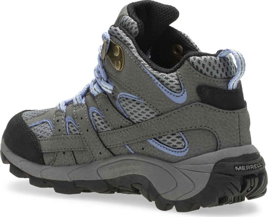 Merrell Grey Periwinkle Big Kid's Moab 2 Mid Waterproof Boot