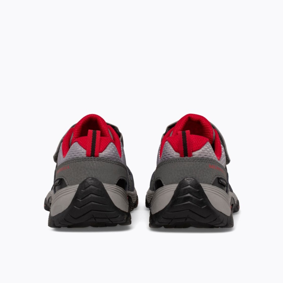 Merrell Grey Red Black Big Kid's Trail Quest