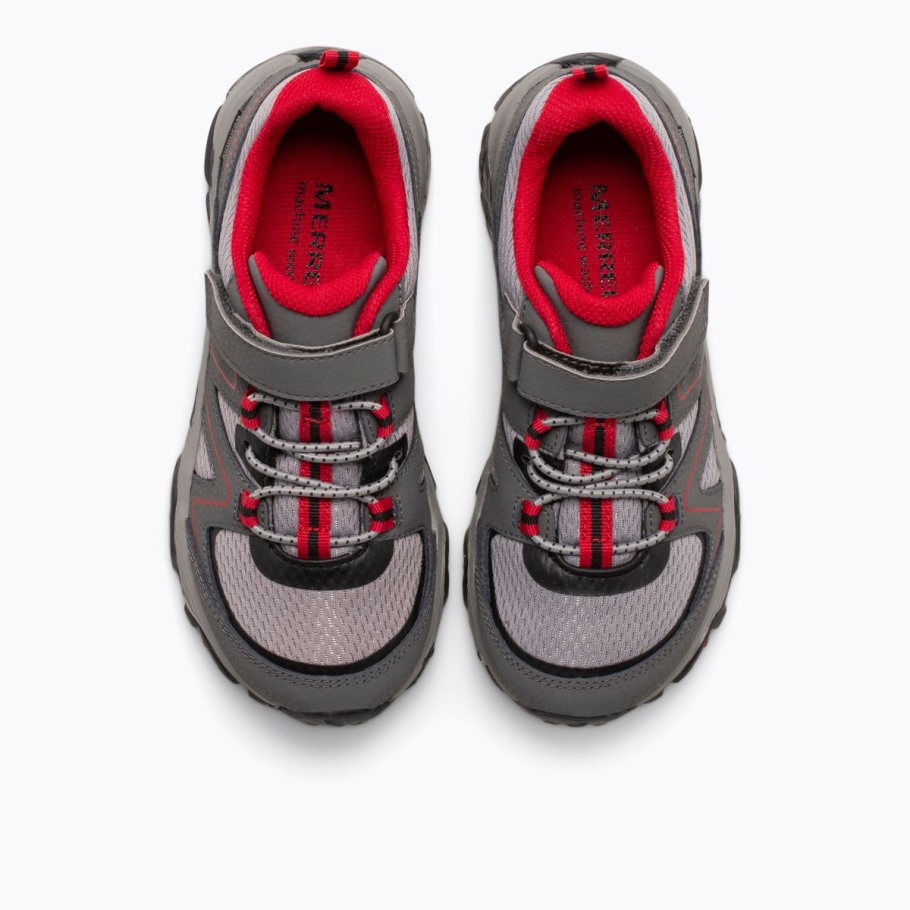 Merrell Grey Red Black Big Kid's Trail Quest