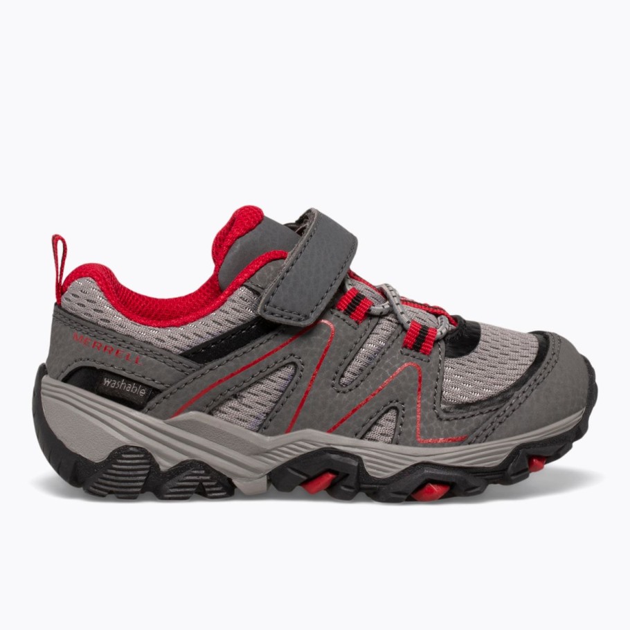 Merrell Grey Red Black Little Kid's Trail Quest Jr.